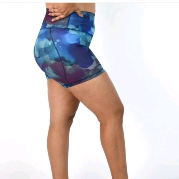 Fleo Womens Midnight Melt Weighlifting Gym Shorts (True High Contour) M - Picture 2 of 9